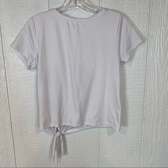 Mady & Nell White Tie Waist Top Medium - Picture 4 of 5